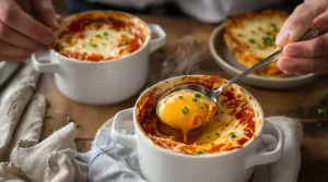 C’est le plat que je fais quand je n’ai envie de rien préparer : œufs cocotte tomate-fromage en 12 min