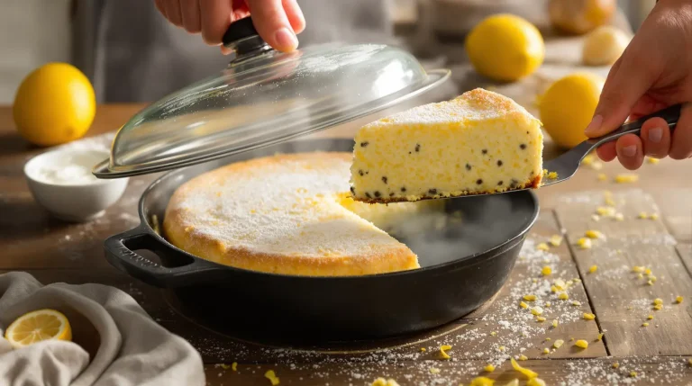 « Je ne pensais pas qu’une poêle donnait ça » : mon moelleux citron-pavot à couvert en 10 minutes