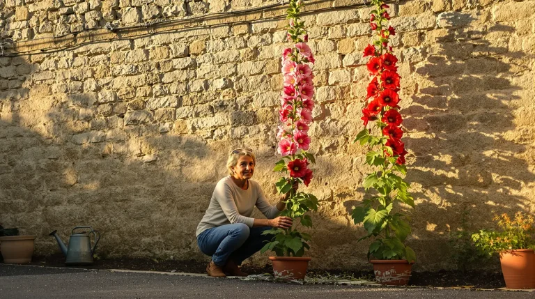 Les anciens plantaient des roses trémières contre le mur : voici ce qu’elles font vraiment au sol